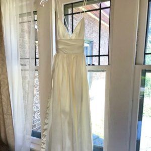 White Ribbon Bow Gown